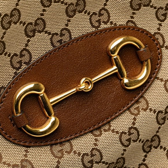 GUCCI Brown Leather Horsebit Tote Bag - Picture 5 of 10